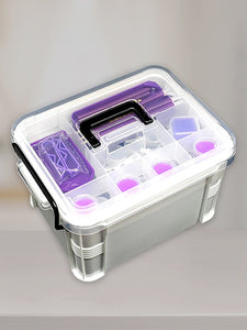 111Pcs DIY Diamond Painting Tools Set Tweezers Art Craft Supplies (Purple)