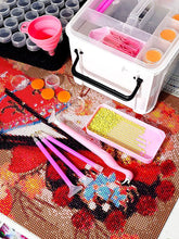 Load image into Gallery viewer, 111Pcs DIY Diamond Painting Tools Set Tweezers Art Craft Supplies (Purple)
