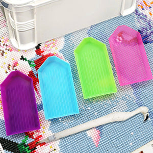 111Pcs DIY Diamond Painting Tools Set Tweezers Art Craft Supplies (Purple)