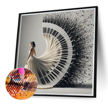 Load image into Gallery viewer, Piano Girl 40*40CM(Canvas) Round Full Drill Diamond Painting
