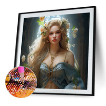 Load image into Gallery viewer, Flower Princess 40*40CM(Picture) Round Full Drill Diamond Painting
