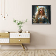 Load image into Gallery viewer, Flower Princess 40*40CM(Picture) Round Full Drill Diamond Painting
