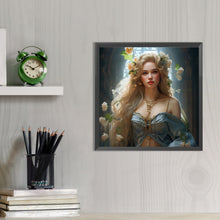 Load image into Gallery viewer, Flower Princess 40*40CM(Picture) Round Full Drill Diamond Painting
