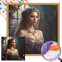 Load image into Gallery viewer, Flower Princess 40*40CM(Picture) Round Full Drill Diamond Painting
