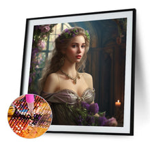 Load image into Gallery viewer, Flower Princess 40*40CM(Picture) Round Full Drill Diamond Painting
