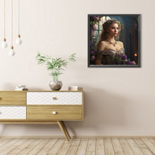 Load image into Gallery viewer, Flower Princess 40*40CM(Picture) Round Full Drill Diamond Painting
