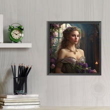 Load image into Gallery viewer, Flower Princess 40*40CM(Picture) Round Full Drill Diamond Painting
