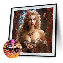 Load image into Gallery viewer, Flower Princess 40*40CM(Picture) Round Full Drill Diamond Painting
