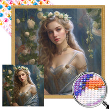 Load image into Gallery viewer, Flower Princess 40*40CM(Picture) Round Full Drill Diamond Painting
