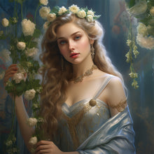 Load image into Gallery viewer, Flower Princess 40*40CM(Picture) Round Full Drill Diamond Painting
