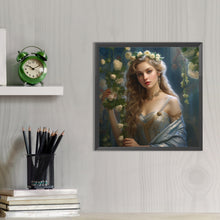 Load image into Gallery viewer, Flower Princess 40*40CM(Picture) Round Full Drill Diamond Painting
