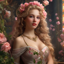 Load image into Gallery viewer, Flower Princess 40*40CM(Picture) Round Full Drill Diamond Painting
