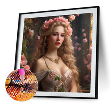 Load image into Gallery viewer, Flower Princess 40*40CM(Picture) Round Full Drill Diamond Painting
