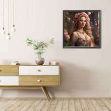 Load image into Gallery viewer, Flower Princess 40*40CM(Picture) Round Full Drill Diamond Painting
