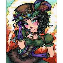 Load image into Gallery viewer, Girl In A Hat And Dress 40*50CM(Picture) Full Round Drill Diamond Painting
