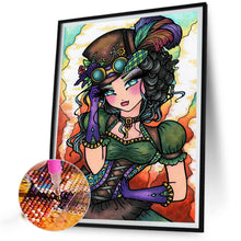 Load image into Gallery viewer, Girl In A Hat And Dress 40*50CM(Picture) Full Round Drill Diamond Painting
