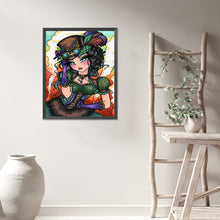 Load image into Gallery viewer, Girl In A Hat And Dress 40*50CM(Picture) Full Round Drill Diamond Painting
