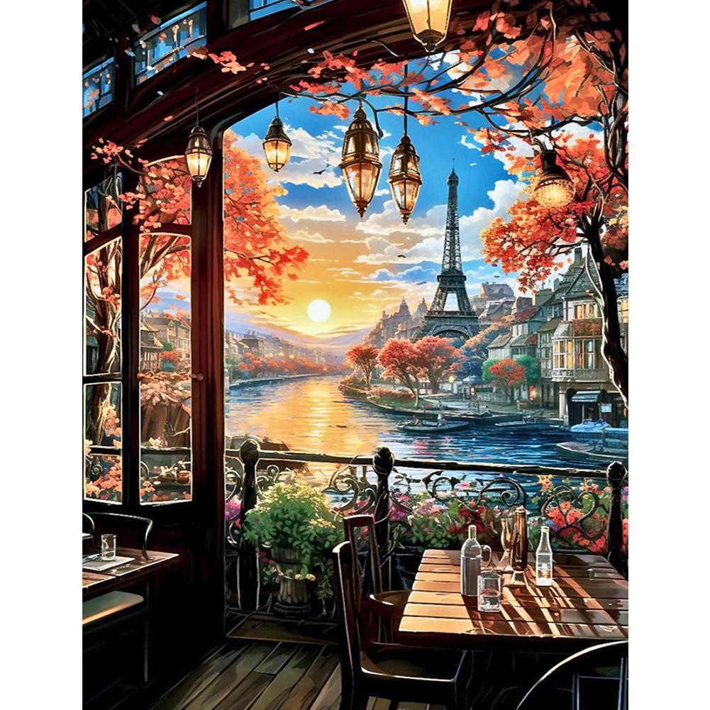Street Scene 50*60CM(Canvas) Full Round Drill Diamond Painting