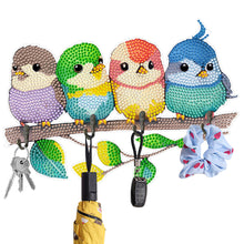 Load image into Gallery viewer, Birds Wood 2D/Flat DIY Diamond Painting Art Hooks No Hole Punching Wall Decor

