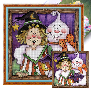 Huancan - Halloween - 45*45CM 11CT 3 Stamped Cross Stitch