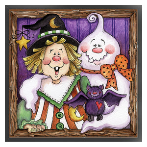 Huancan - Halloween - 45*45CM 11CT 3 Stamped Cross Stitch