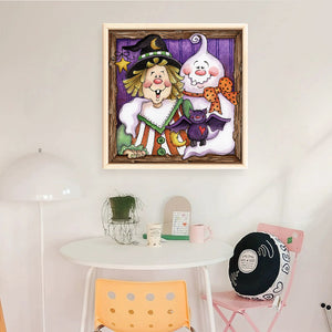 Huancan - Halloween - 45*45CM 11CT 3 Stamped Cross Stitch