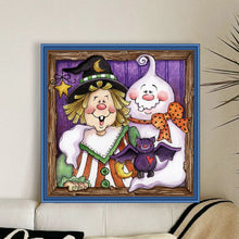 Load image into Gallery viewer, Huancan - Halloween - 45*45CM 11CT 3 Stamped Cross Stitch
