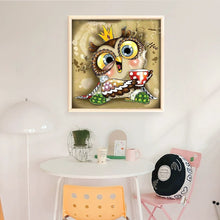 Load image into Gallery viewer, Huancan - Owl Drinking Coffee - 40*40CM 11CT 3 Stamped Cross Stitch
