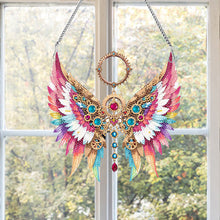 Load image into Gallery viewer, Acrylic Special Shape Colorful Wing Diamond Painting Pendant for Wall Window
