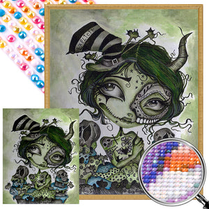 Gothic Elf Girl 40*50CM(Picture) Full Round Drill Diamond Painting