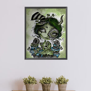 Gothic Elf Girl 40*50CM(Picture) Full Round Drill Diamond Painting