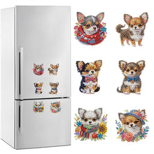 Load image into Gallery viewer, 6Pcs Acrylic Chihuahua Puppy DIY Diamond Painting Magnets Kit for Art Crafts Gif
