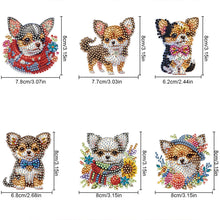 Load image into Gallery viewer, 6Pcs Acrylic Chihuahua Puppy DIY Diamond Painting Magnets Kit for Art Crafts Gif
