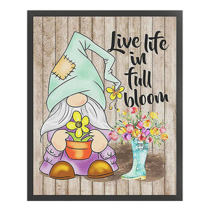 Huancan - Gnome In A Hat - 40*50CM 11CT 3 Stamped Cross Stitch