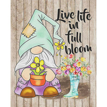 Load image into Gallery viewer, Huancan - Gnome In A Hat - 40*50CM 11CT 3 Stamped Cross Stitch
