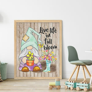 Huancan - Gnome In A Hat - 40*50CM 11CT 3 Stamped Cross Stitch
