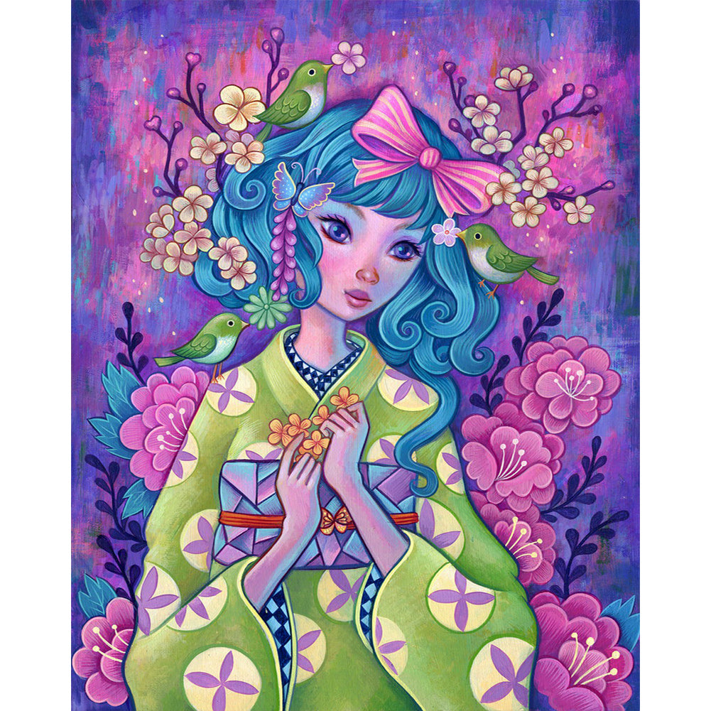 Girl 40*50CM(Canvas) Full Round Drill Diamond Painting