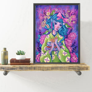 Girl 40*50CM(Canvas) Full Round Drill Diamond Painting