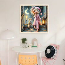 Load image into Gallery viewer, Yishu - Girl In Pajamas - 50*50CM 11CT 3 Stamped Cross Stitch
