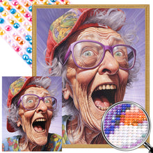 Load image into Gallery viewer, Laughing Old Lady 40*50CM(Picture) Full Round Drill Diamond Painting

