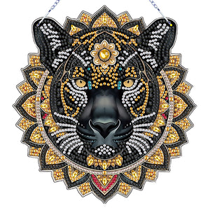 Acrylic Black Panther 5D DIY Diamond Painting Dots Pendant for Wall Decoration