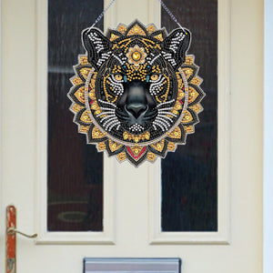 Acrylic Black Panther 5D DIY Diamond Painting Dots Pendant for Wall Decoration