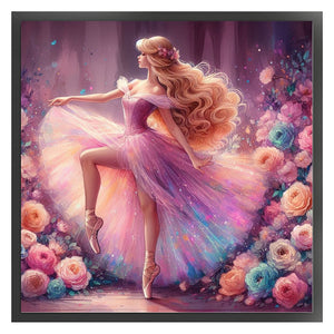 Huancan - Disney Princess Belle - 50*50CM 18CT 2 Stamped Cross Stitch