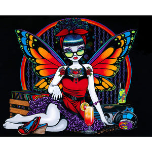 Dark Butterfly 40*50CM(Picture) Partial AB Full Square Drill Diamond Painting