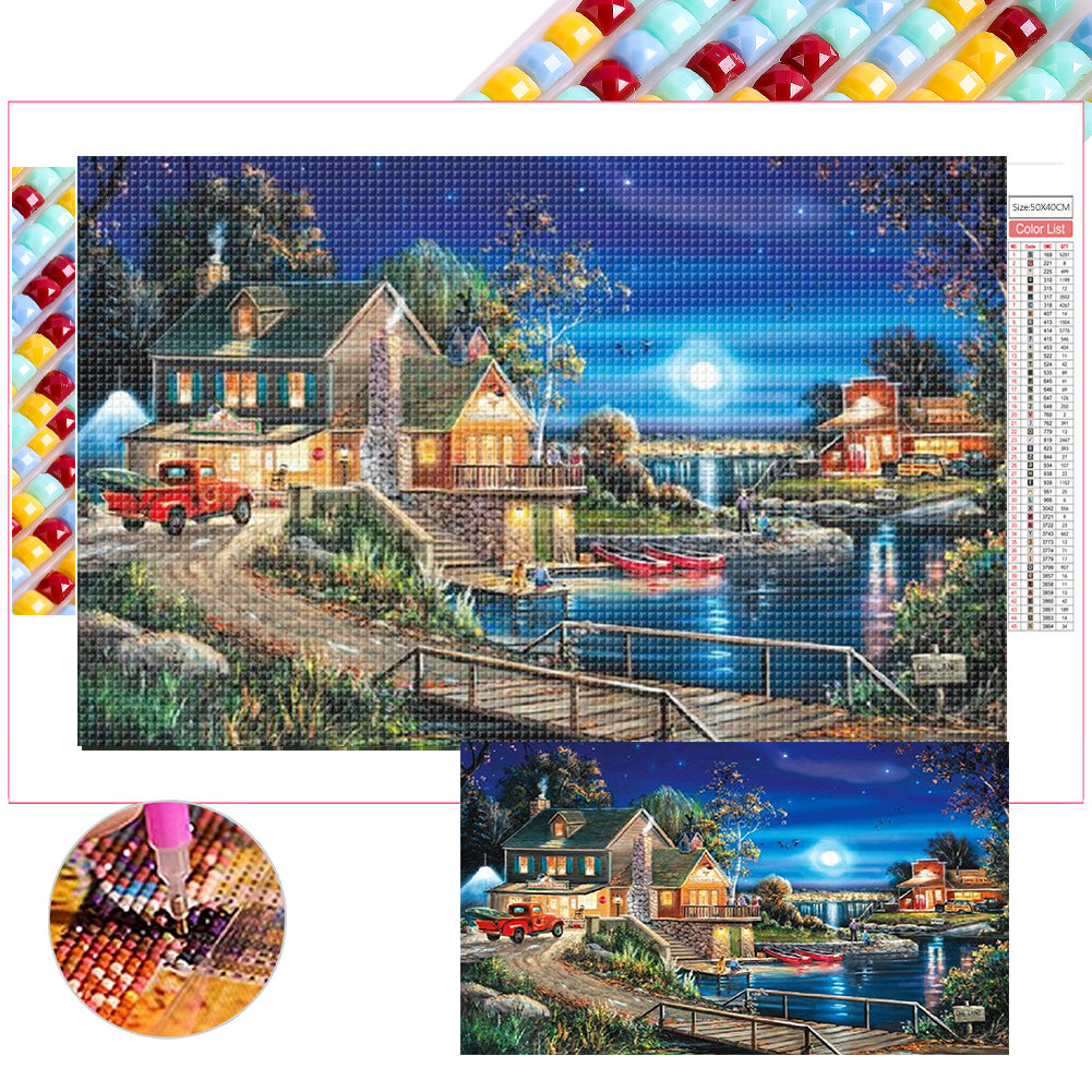 Cottage 70*50CM(Picture) Full Square Drill Diamond Painting