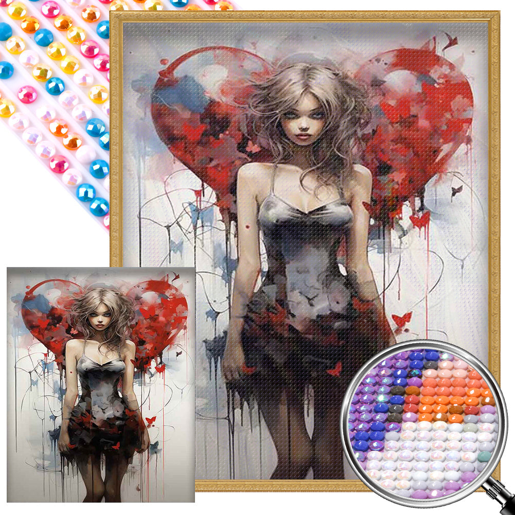 Mysterious Girl 40*50CM(Picture) Full Round Drill Diamond Painting