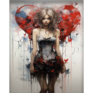Mysterious Girl 40*50CM(Picture) Full Round Drill Diamond Painting
