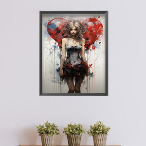 Mysterious Girl 40*50CM(Picture) Full Round Drill Diamond Painting