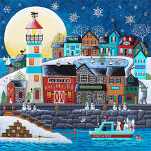 Load image into Gallery viewer, Huancan - Winter Pier - 50*50CM 14CT 2 Stamped Cross Stitch
