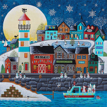 Load image into Gallery viewer, Huancan - Winter Pier - 50*50CM 14CT 2 Stamped Cross Stitch
